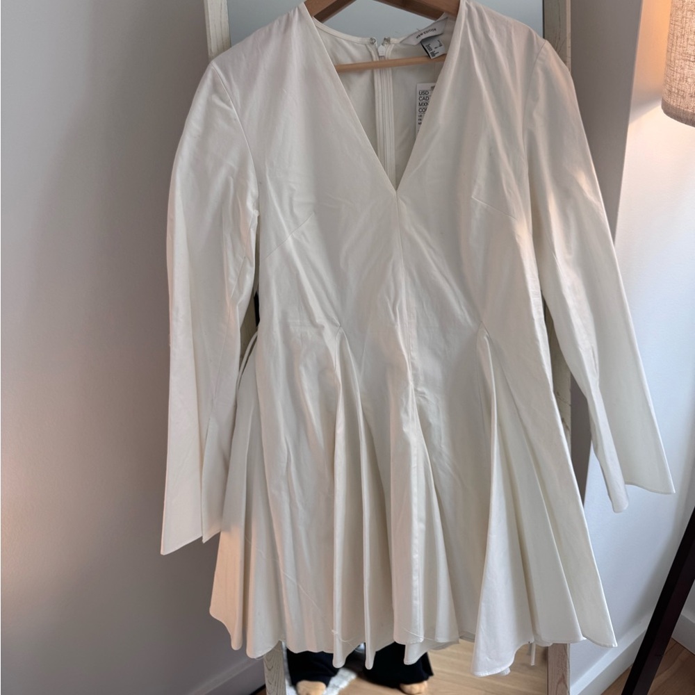 H&M Cream Long Sleeve Dress